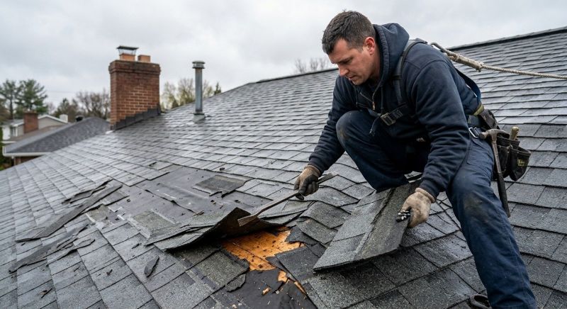 Damaged Roof Replacement in Clarksville, OH