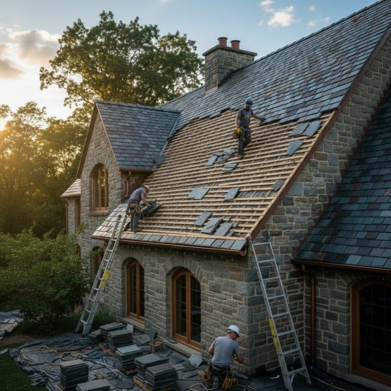 Slate Roof Replacement in Morrow, OH